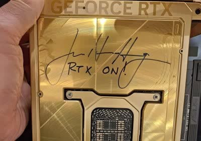 asus rtx rog astral dhahab edition jensen graphics card jensen huan auction with video