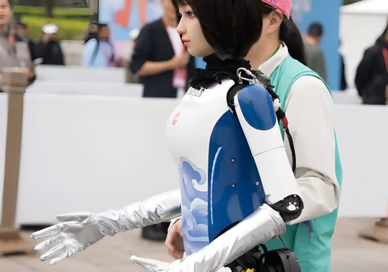 Humanoid robots struggle in first humans vs. robots half-marathon in China
