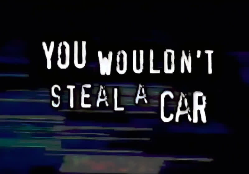 "You wouldn't steal a car" anti-piracy ads may have used a stolen font