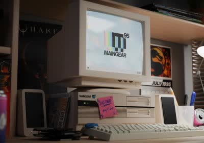 maingear drops retro95 throwback firepower silverstone maingear desktop pc retro gaming