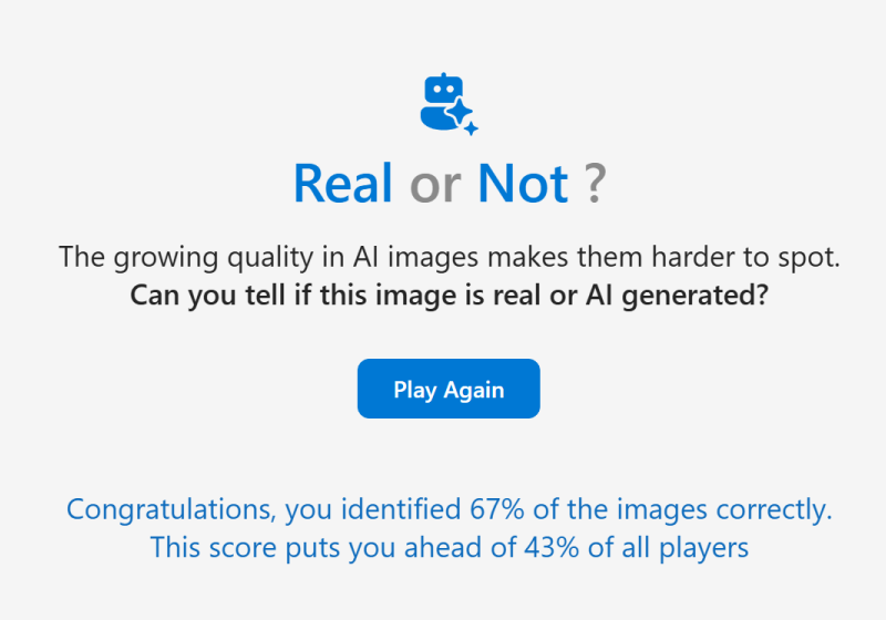 Think you can tell a fake image from a real one? Microsoft's quiz will test you