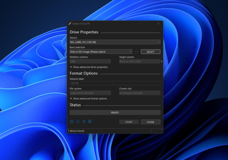 Rufus adds dark mode, ISO export, modern secure boot support