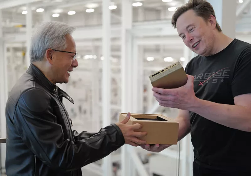 Jensen Huang hand-delivers Nvidia DGX Spark desktop AI supercomputer to Elon Musk ahead of launch
