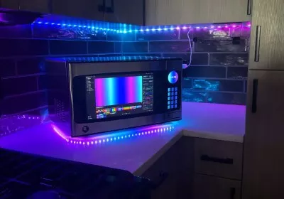 microwave stre gaming pc modding signal rgb with video
