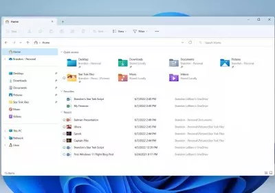 microsoft file explorer windows 11 gui enshittification preload