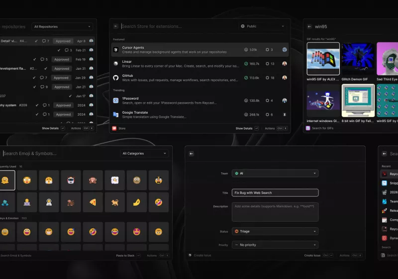 Raycast launches on Windows with native design and instant file search