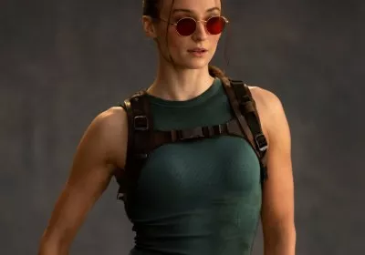 amazon sophie turner lara croft with video tomb raider amazon prime