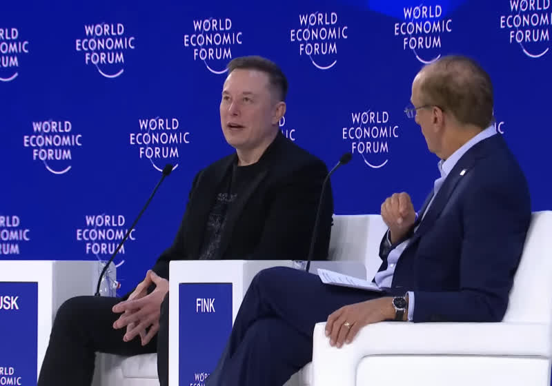 Elon Musk says aging is a "very solvable problem" during surprise World Economic Forum debut