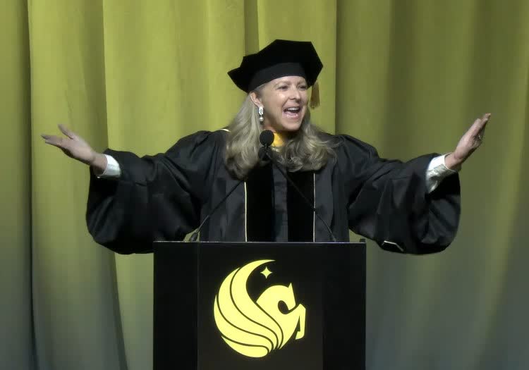 ucf florida students protest speech with video