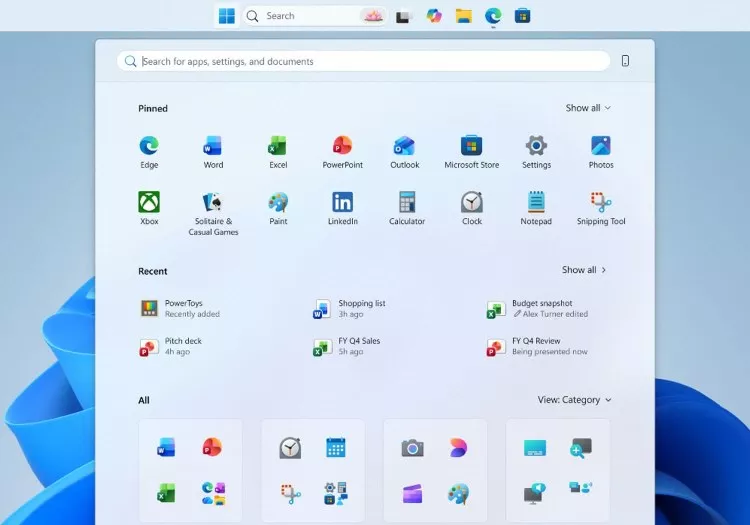 windows performance gui start menu customization windows 11 with video