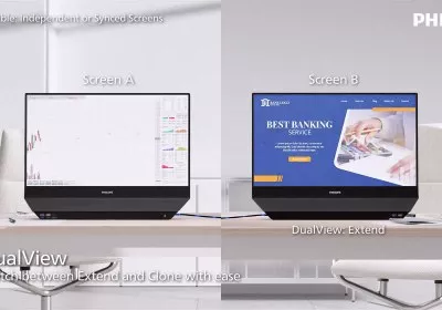 philips monitor multi-monitor dual screen with video