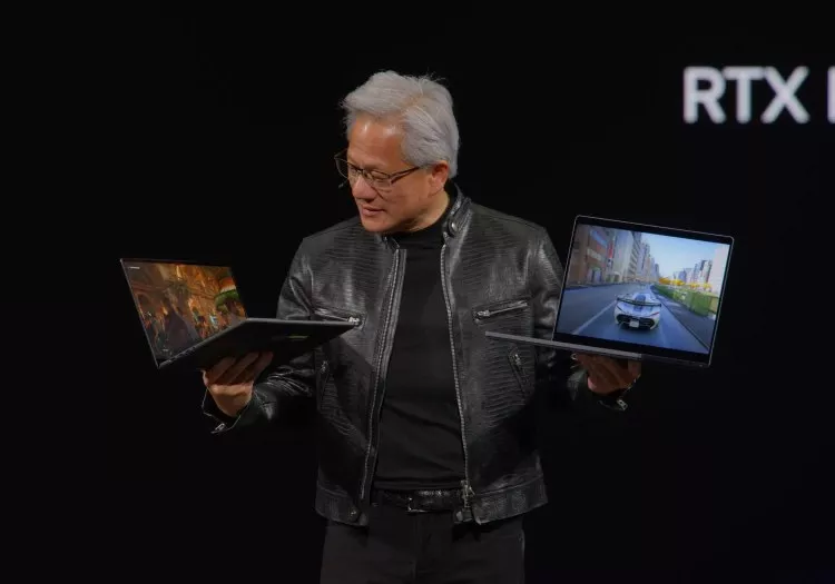 jensen huang nvidia rtx spark laptop