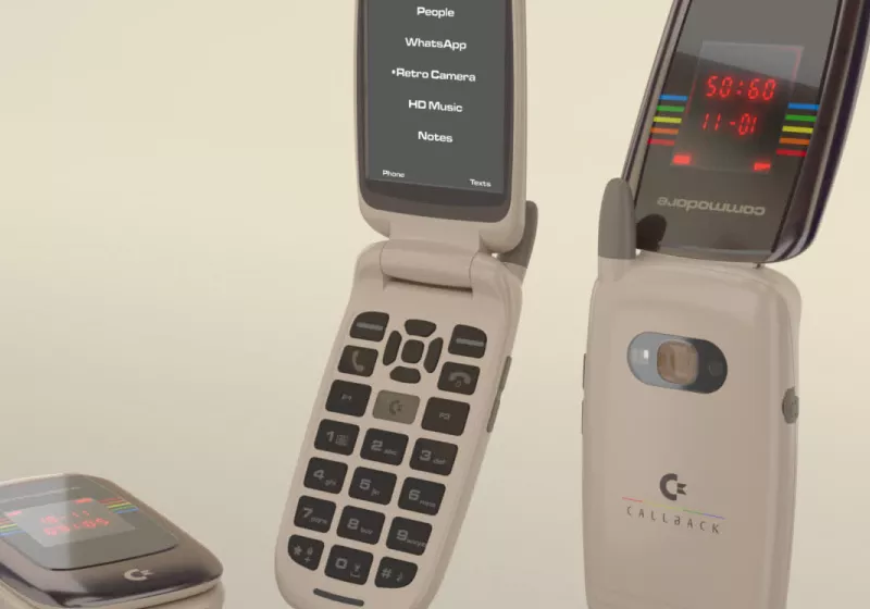 Commodore Callback 8020 flip phone blocks social media