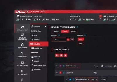 occt memory test overclocking