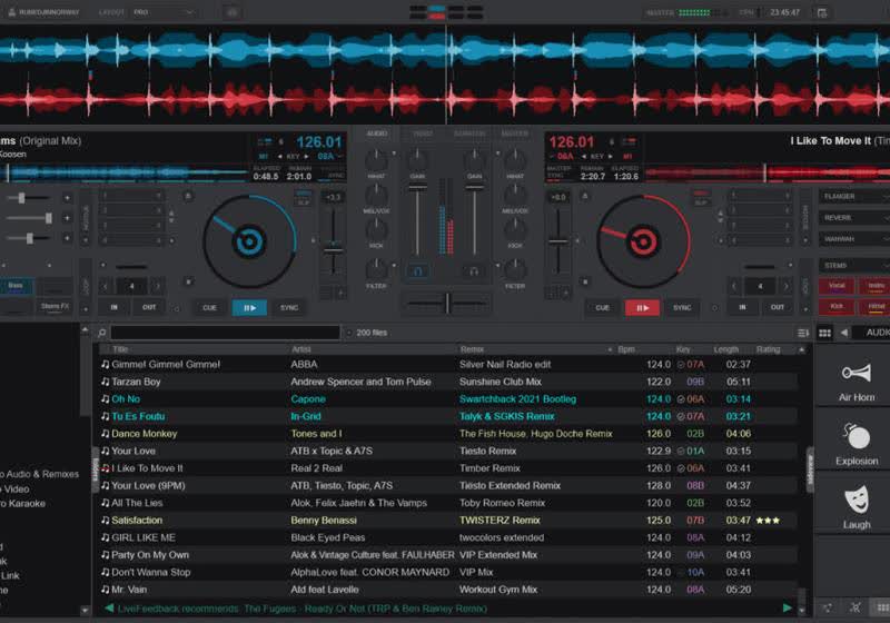 VirtualDJ combines powerful mixing tools and real-time stems without the cost