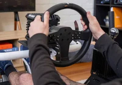 corsair trak racer sim racing simulator fantec with video