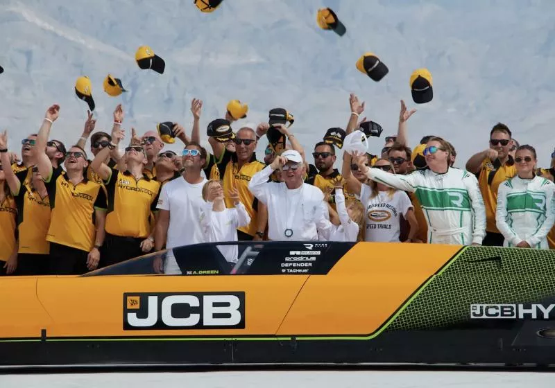 JCB's hydrogen car Hydromax hits 406 mph record at Bonneville
