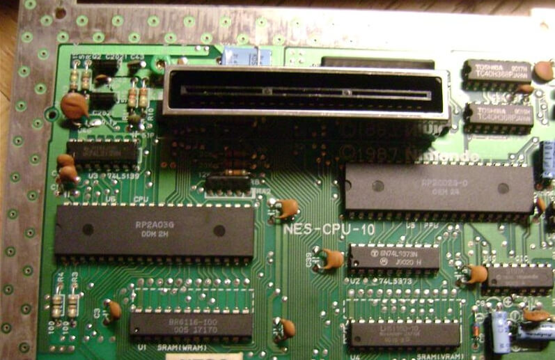 The original NES Nintendo Entertainment System 8 bit processor